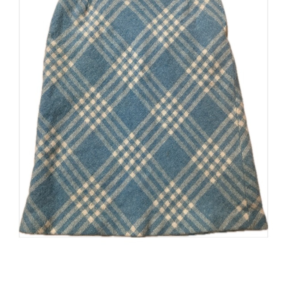 Vintage Plaid Blue and White Women's Skirt
